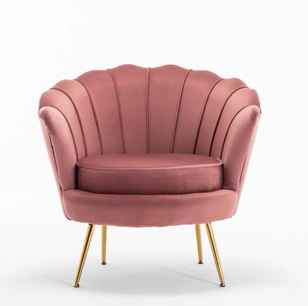 Fashion design Boutique Salon plush velvet fabric furniture lounge one armchair
