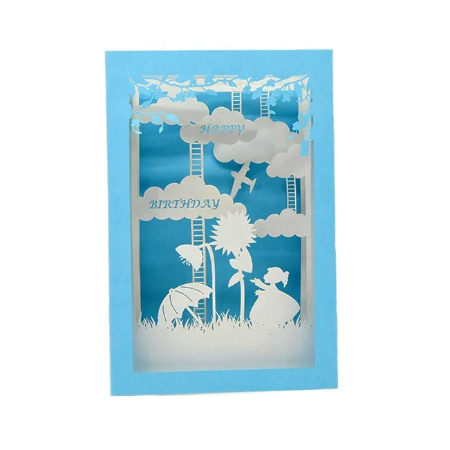 All occasion printing greeting card 3d pop up birthday cards