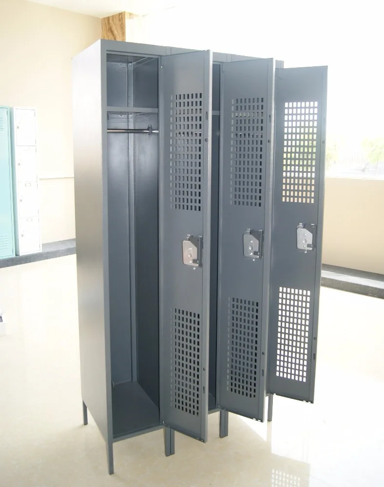 American Style Metal Staff Work Clothes Storage Locker Cabinets Changing Room Use 6 Door Steel Locker