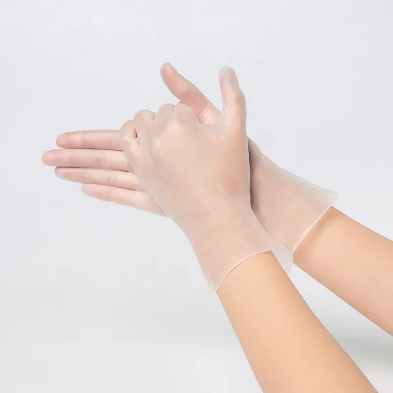 100 PCS Box PVC Gloves Hair Dying Waterproof Tattoo Gloves Clear Disposable Powder Free Vinyl Gloves for Nail Beauty Salon