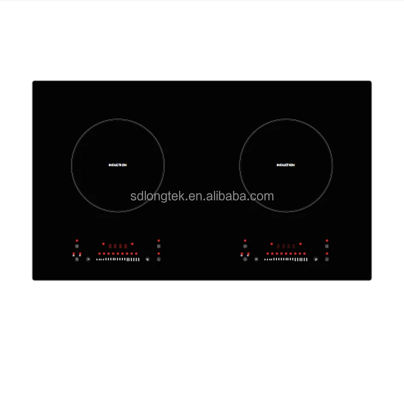 Built-in Kitchen Appliances 2 Burner Glass Panel Induction Electric Cooktop With CE