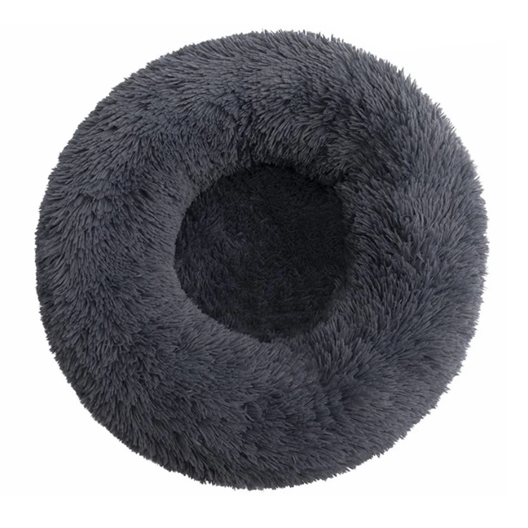 
New design soft plush quick detachable pet cushion round dog bed 
