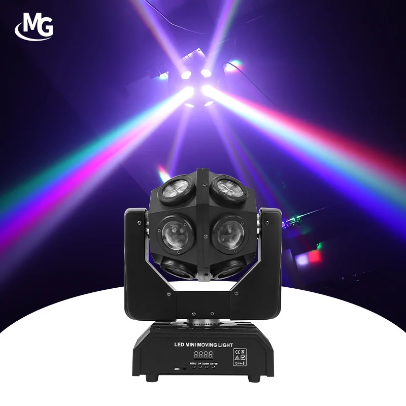 Newest 12pcs LED Football Beam Moving Head Light Stage Effect Lighting RGBW 4in1 DJ Mini Ball Light for Disco Bar Club