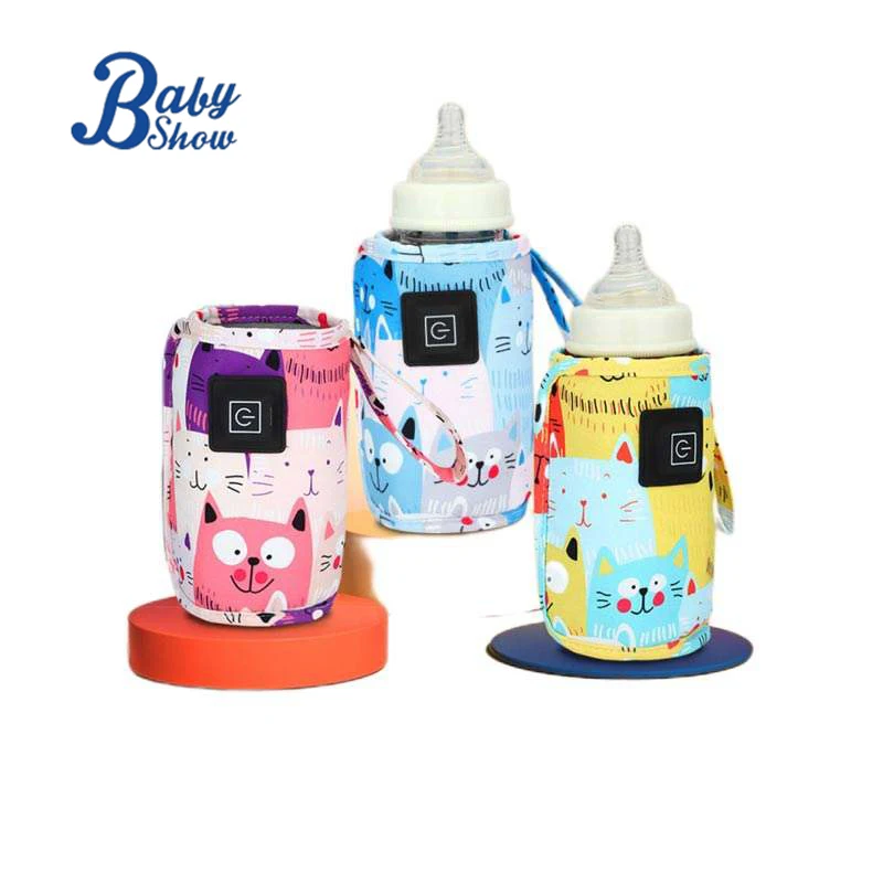 Portable Baby Milk Water Warmer Travel Stroller Insulated Bag Baby Nursing Bottle Heater Safe Kids Supplies for Outdoor Winter