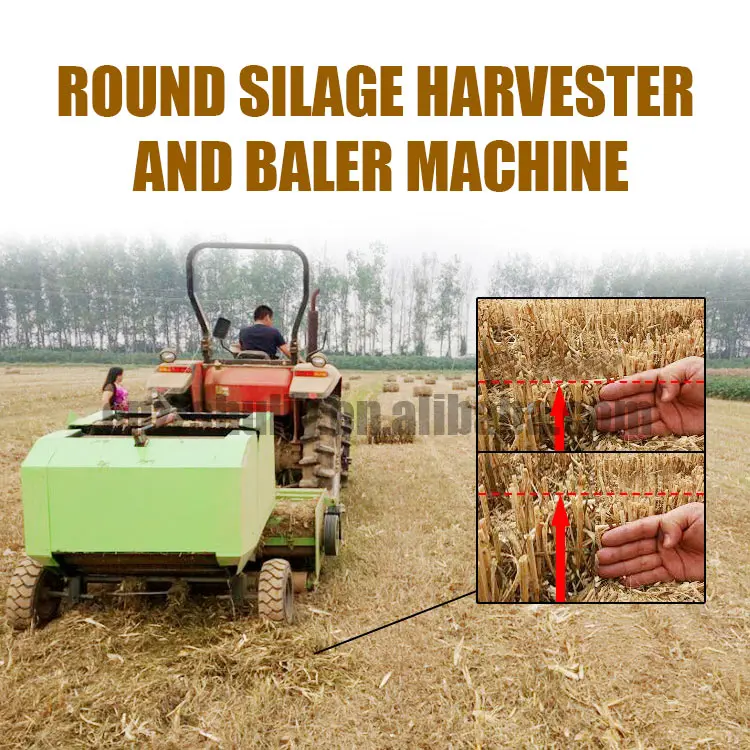 Tractor driven Round silage harvester and baler machine mini round hay balers price