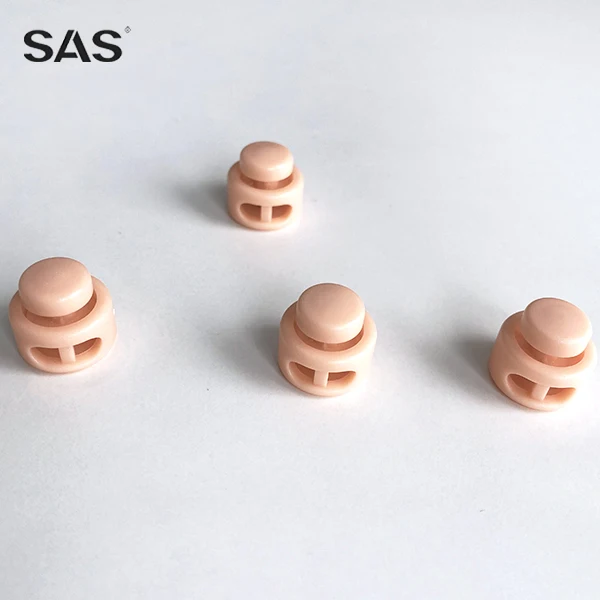 SAS Ready to Ship High Quality Double Hole Plastic Cord Lock Stopper For Garment Hats