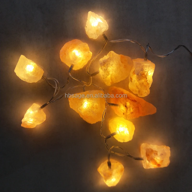Himalyan salt string light /Christmas decorative string Salt Lamps with Natural Salt Chunks
