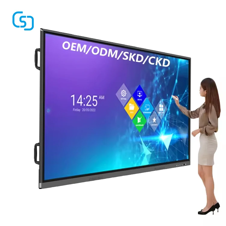 55 65 75 85 86 98 110 Inch Flat Panel 4k Hd Infrared Multi Touch Screen Lcd Digital Interactive Smart Board For School Teaching