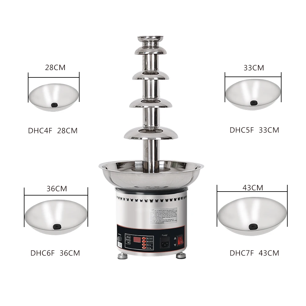  Шоколадный фонтан GZKITCHEN 3 кг 4 яруса 110 В/220 В/240 в 30-110