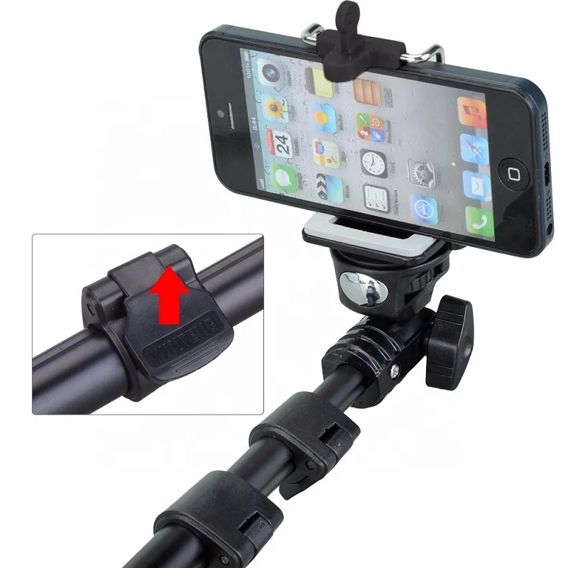 Original Yunteng YT-188 Aluminum Long Selfie Stick Gopro Camera Monopod with Phone Bracket for Cellphone