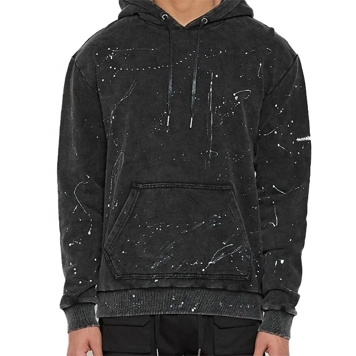 Custom vintage wash hoodie for men heavyweght acid wash hoodies 2021