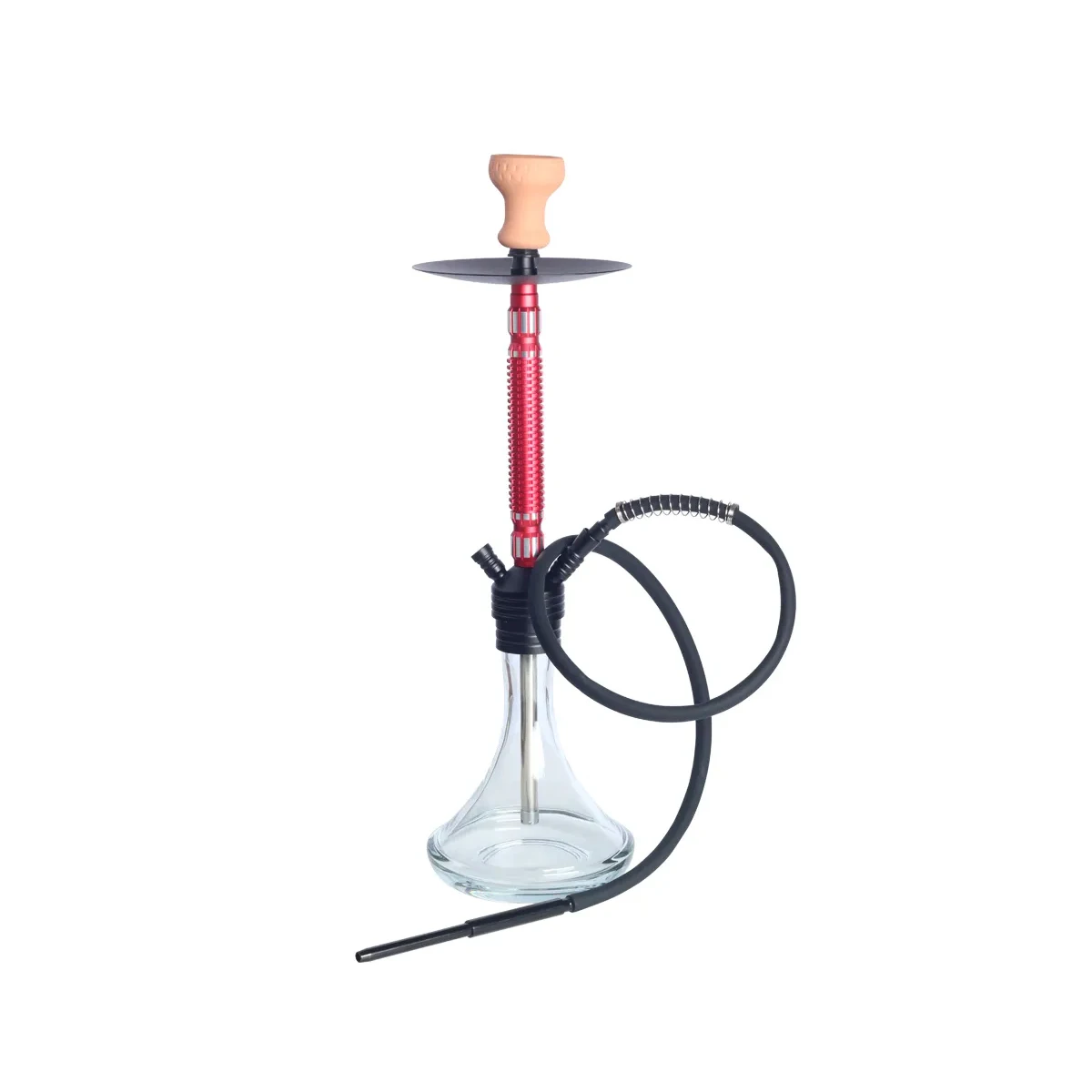 New Design Hot Sale Wholesale Cheap Aluminum Hookah Shisha Glass Hookah Chicha  Shisha with Silicon Hose