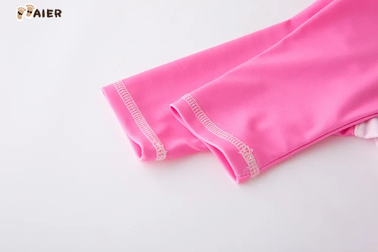 Baby Girl Swimwear Halloween Swimsuit Bathing Suit  Pink 3D Frill Mane Flamingo Beachwear Kids UV Protection