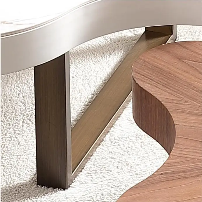 YuanChang fashionable marble tabletop coffee tables furniture living room antique cloud shaped coffee table