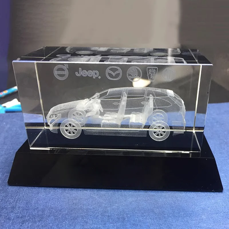 Модель автомобиля с 3D-гравировкой на заказ новые сувениры и подарки автосалоне хрустальные изделия