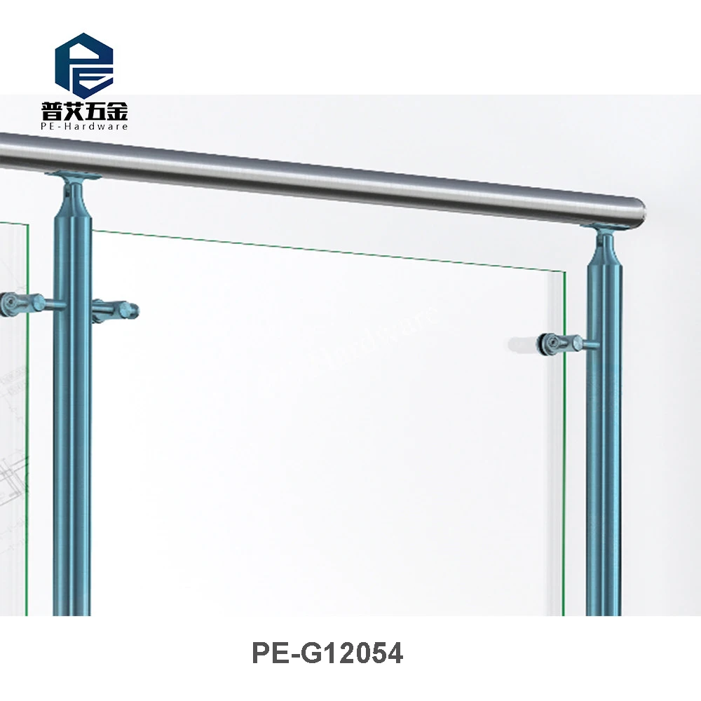 new design floor mounting stair glass balustrade
