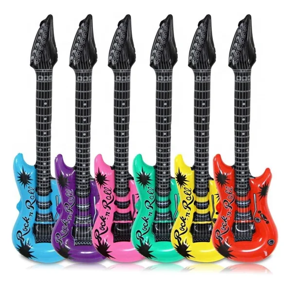 Inflatable Guitar Blow Up Costume Prop Rock and Roll Prop Party Assorted