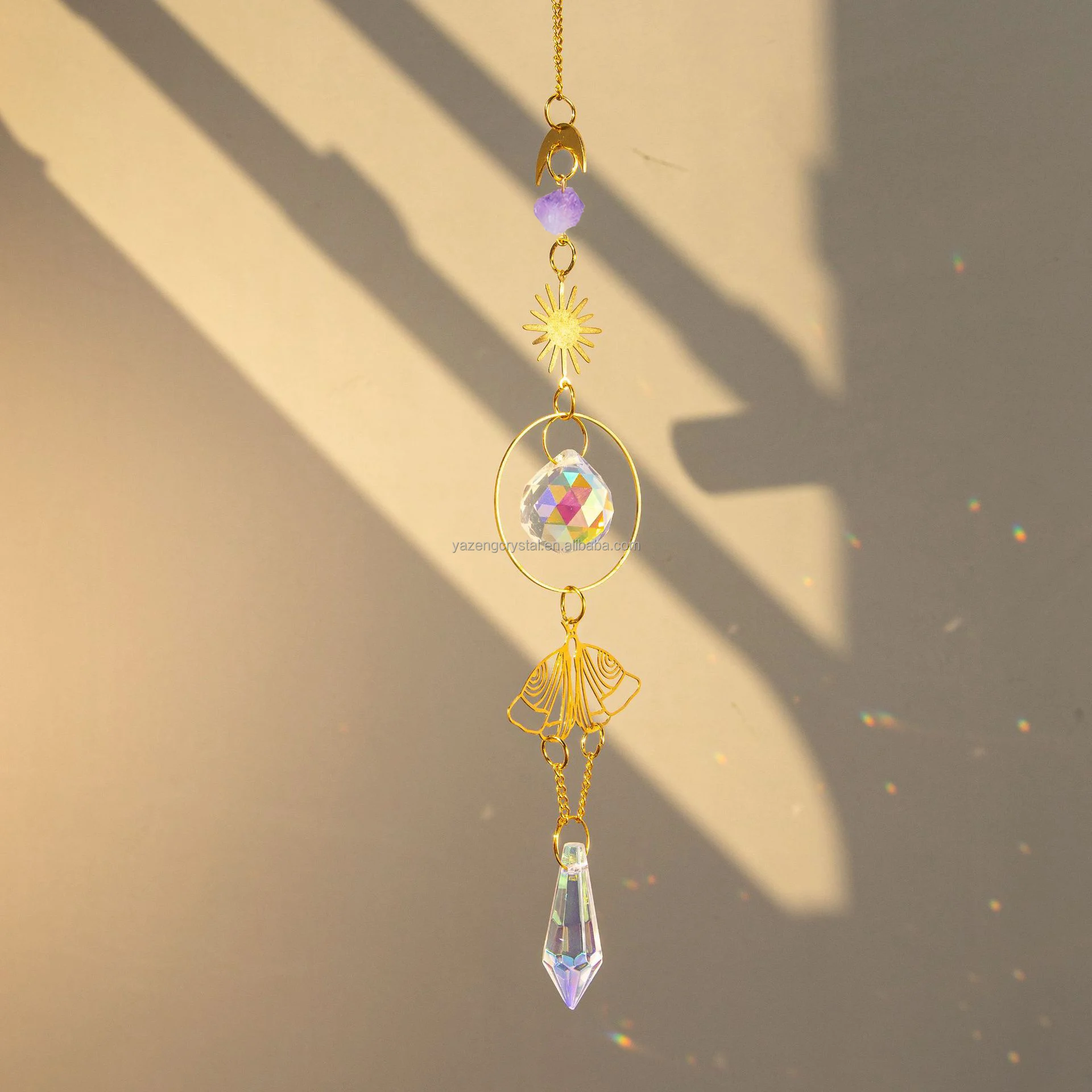 Popular Handcrafted Product Crystal Sun Catcher Butterfly fairy dragonfly Wedding Favors Gifts Guest Wind Chimes