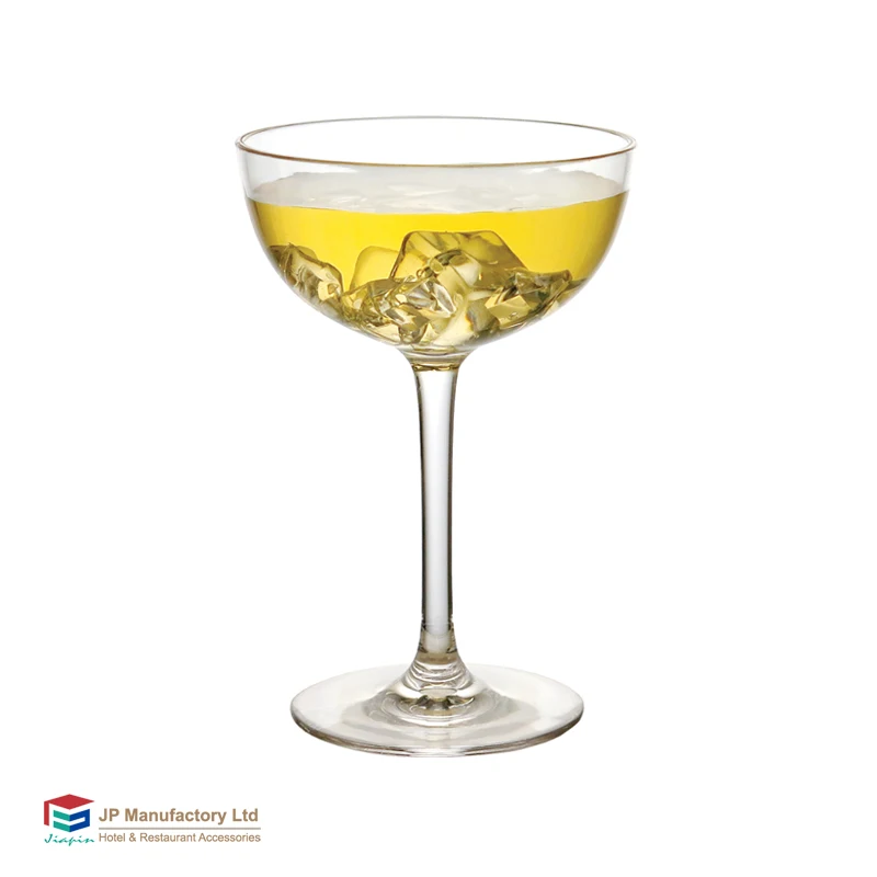 250ml 8.5oz plastic Cocktail Glasses Goblet Martini cups unbreakable champagne Wine Glass for camping wedding party bar KTV
