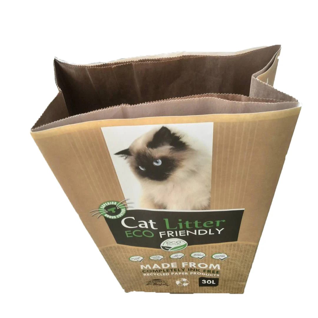 
customized 3 ply multiwall kraft paper sack for packing charcoal 10kg 25kg Square bottom bag 