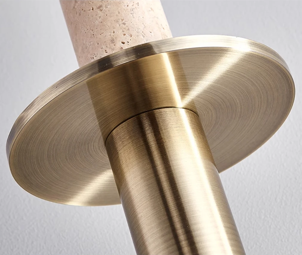 D7481A  Wabi-sabi style artistic travertine hanging wedding decoration ceiling lamp decorative dining room lighting chandelier