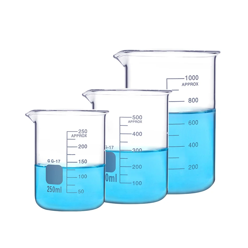 
Direct factory sale high transparency high temperature processing glass beaker 