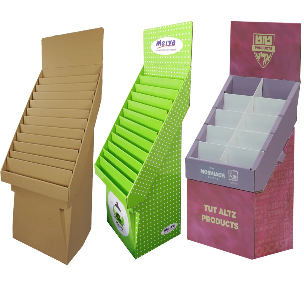 Пользовательские напольные витрины для розничных магазинов, картонные гофрированные визуальные мерчандайзинговые дисплеи для напитков, безалкогольных напитков