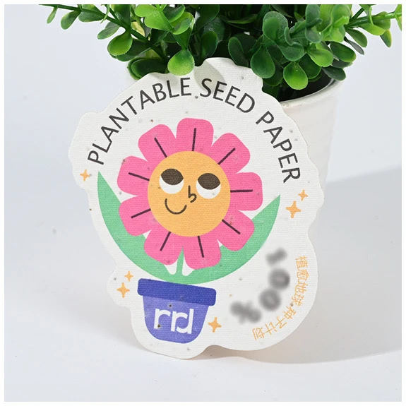 plantable paper flowers  thank you cards wildflowers seed recycled paper tag