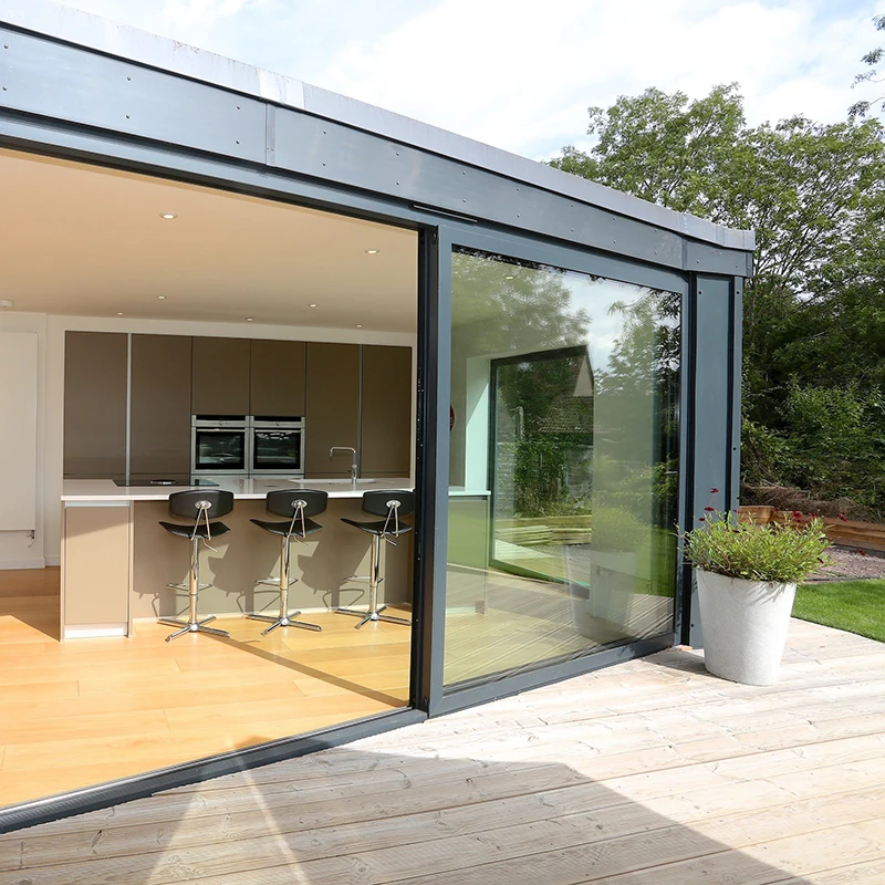 New Design Geze Deper Automatic Interior Aluminum Sliding Door Magnetic Levitation Household Double Glass Sliding Door