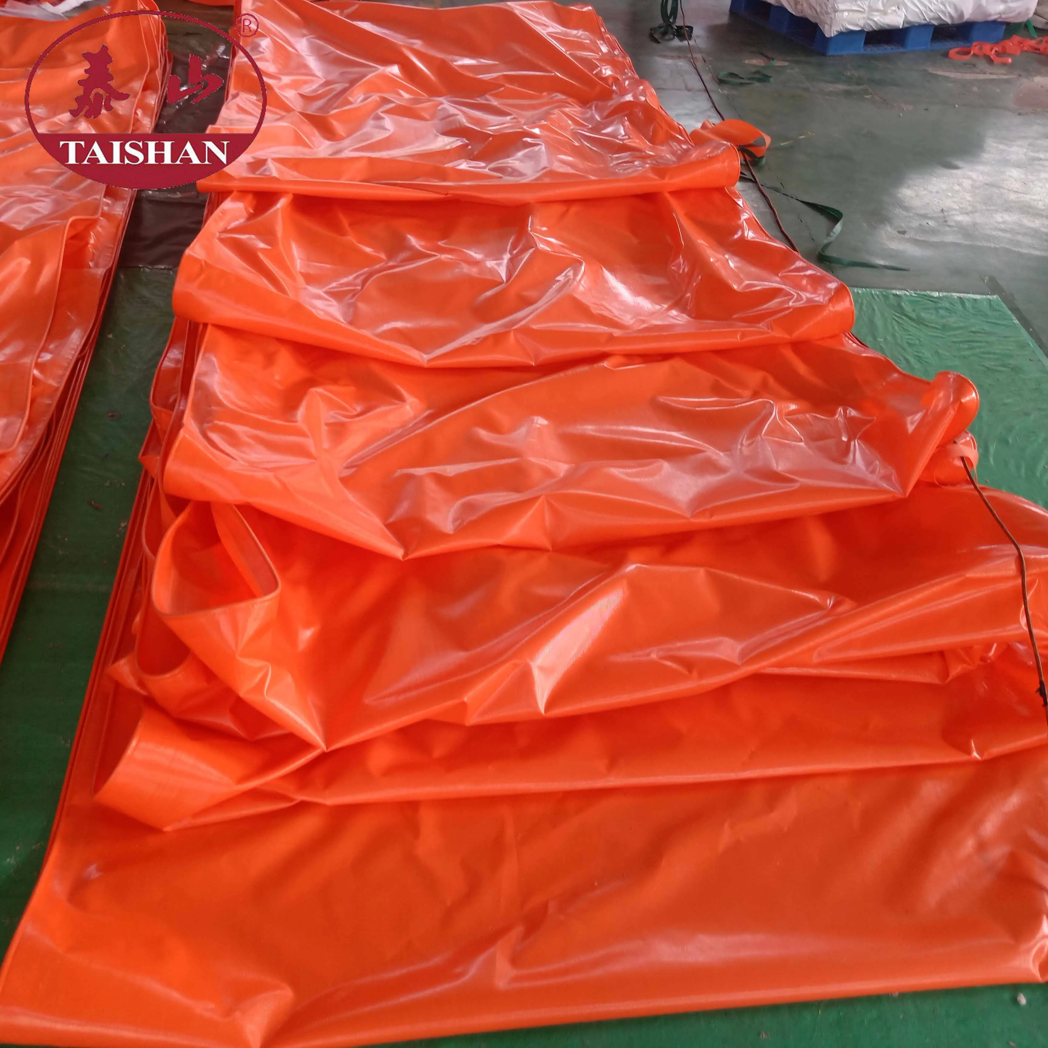 Огнезащитные занавески из стекловолокна оранжевого цвета с покрытием