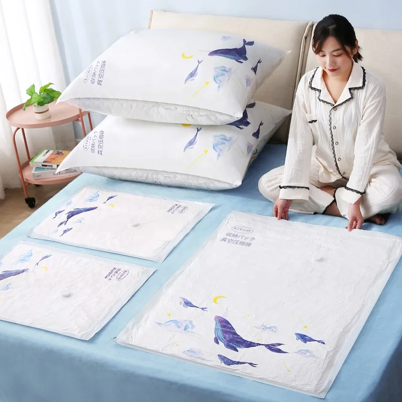 Home Compression Seal Bags Space Save Vacuum Storage Bags For Clothes Vacuum Storage Bags with Pump Vacuum Cleaner