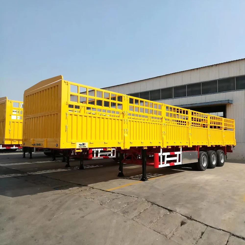 40ft 3 Axles Straight Beam Stake/Fence Semi Trailer for Transporting Agricultural Cargo