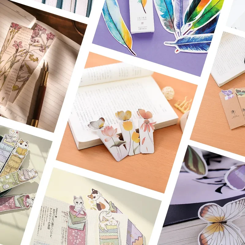 Zeecan Printed Custom Vintage Feather Paper Bookmark Paper Dividers Postcard For Reading