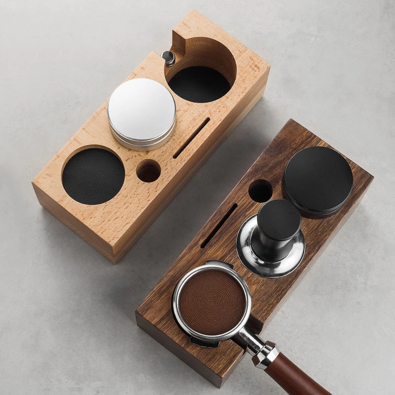 New arrival Coffee Tamper Holder Espresso Solid Wood Coffee Machine Accessories Tamping Station High quality
