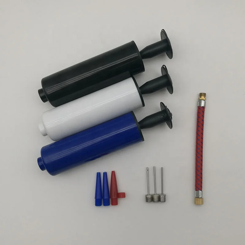 Wholesale Portable Dual Action Hand Air Inflatables Ball Pump With Needle For Soccer Ball