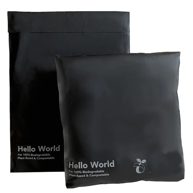 Hottest Custom Logo Wholesale Eco Friendly Sustainable Cornstarch 100% Biodegradable Compostable Poly  Mailing Bags For Clothing