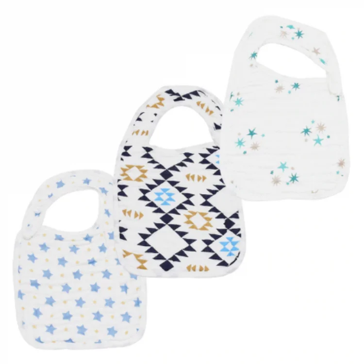 8layer 100% Cotton Muslin baby bandana drool bibs
