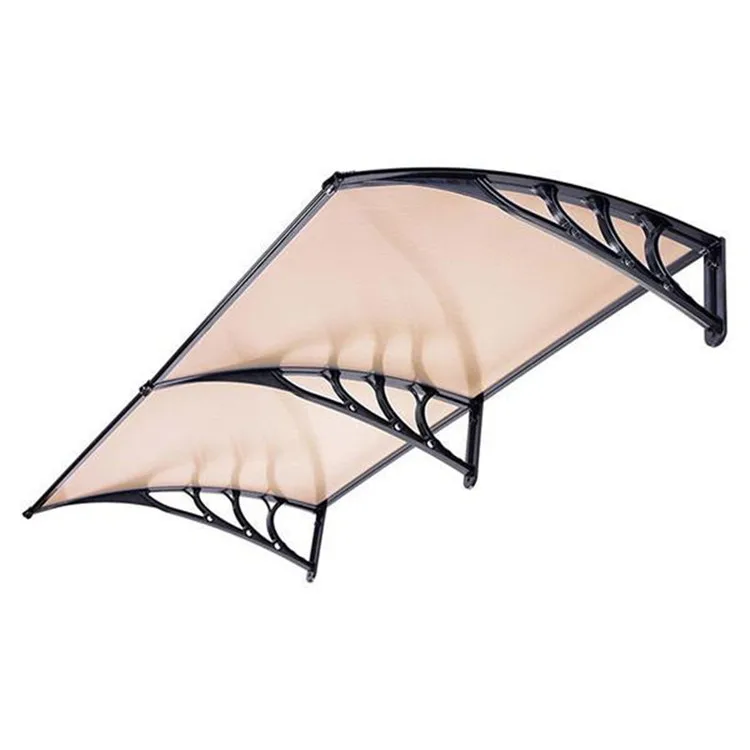 outdoor door clear window awning polycarbonate Hollow sheet Plastic stent awning canopy