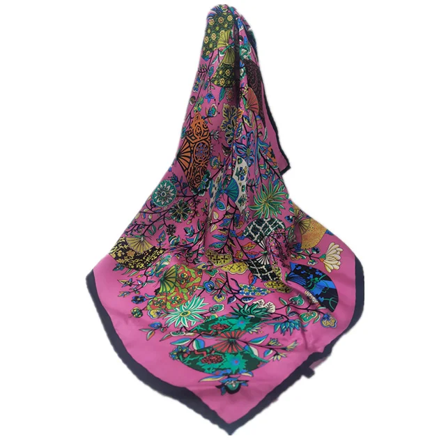 New Arrival Women Spanish silk  scarf with Jacquard Soft Women Scarf Shawl
