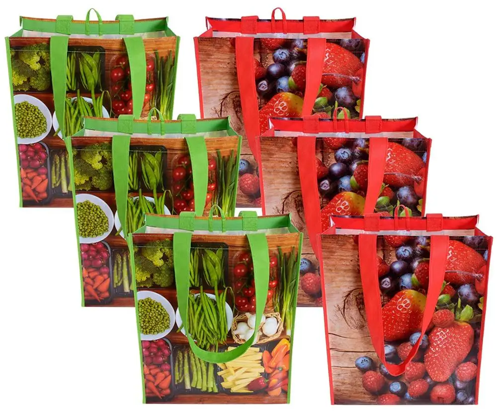 Custom High Quality Non Woven Fabric Reusable Shopping Bag Hot Sale Reusable Grocery Supermarket Bag