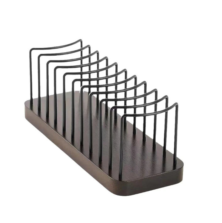 Cross-Border New Wooden Hat & Baseball Cap Storage Rack Desktop Compartment Duckbill Cap Display Rack for Clothing Store