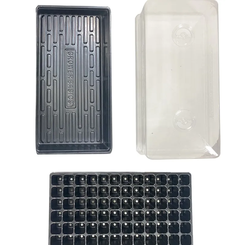 Plastic Plant Propagator Trays Kit Seedling Starter Germination With Lid For Greenhouse Seed Planting Tray