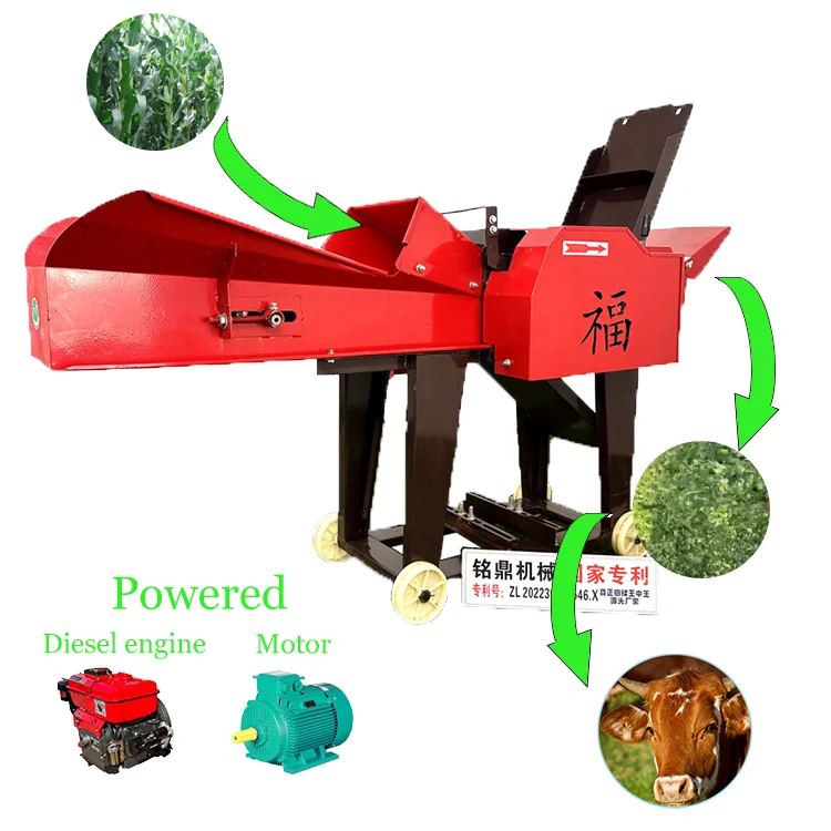 Best Sell Forage Chopper Machine hay Cutters Animal Feed Silage and Chaff Cutter