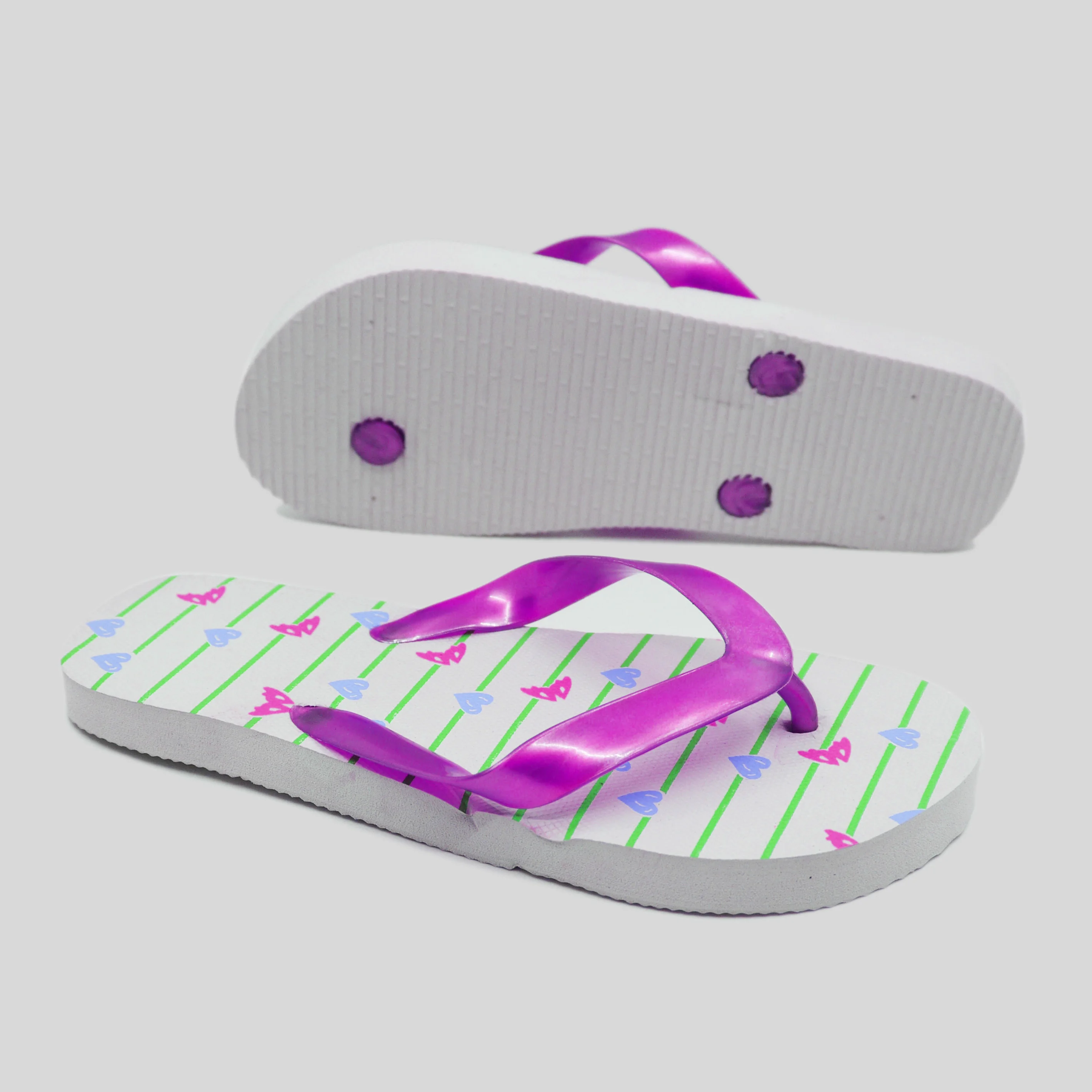 ASP Summer Colorful Manufactures Printed Custom Recycled Women Sandals Flip Flops Beach