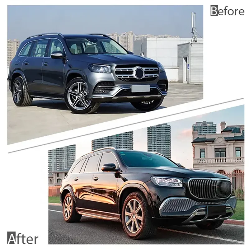 Upgrade to M style body kit front rear bumper grille diffuser exhaust tail pipe for Mercedes Benz GLS X167 2020-2023