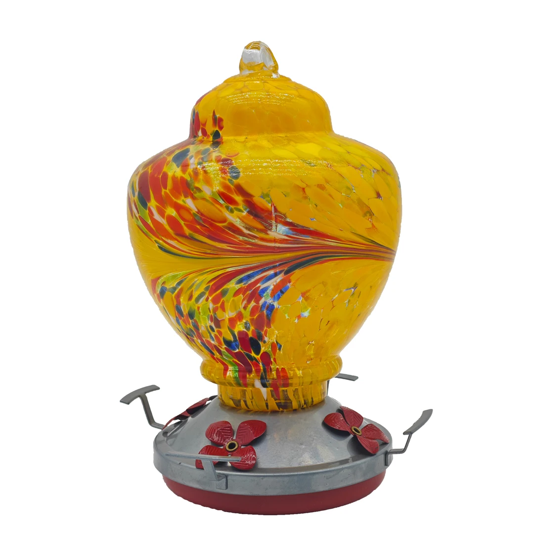 Cheap Price Wild Outdoor Bird Feeder Creative Glass Crafts Hanging Hummingbird Feeder