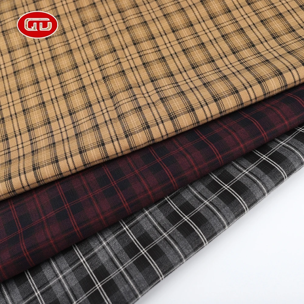 New popular fancy professional checks TR men  check suit fabric material for formal wear