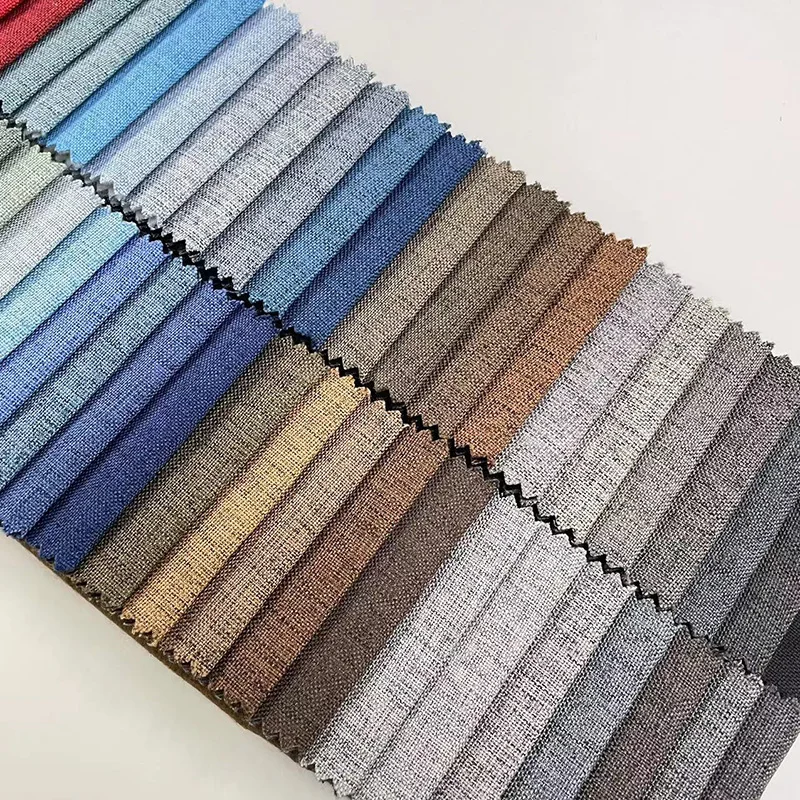 2024 linen fabric for upholstery print linen fabric yarn dyed fabric  textile raw material