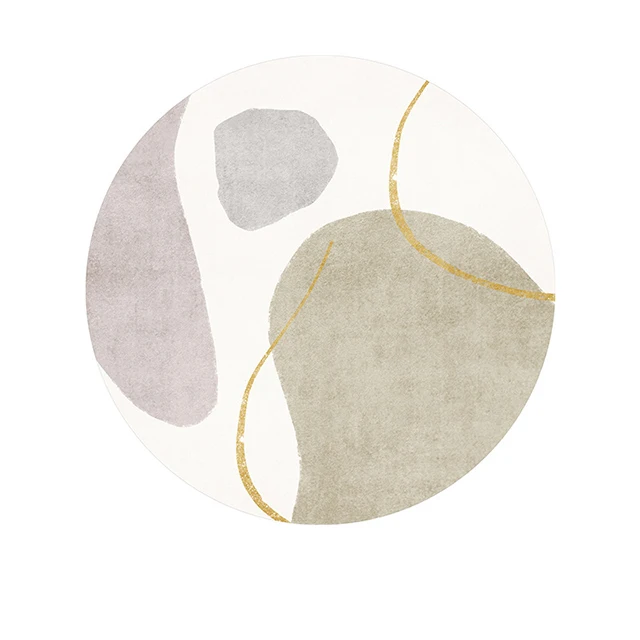 Light Luxury Round Rugs Living Room Sofa Study Bedroom Bedside Computer Chair Round Rugs Handmade Custom Carpets