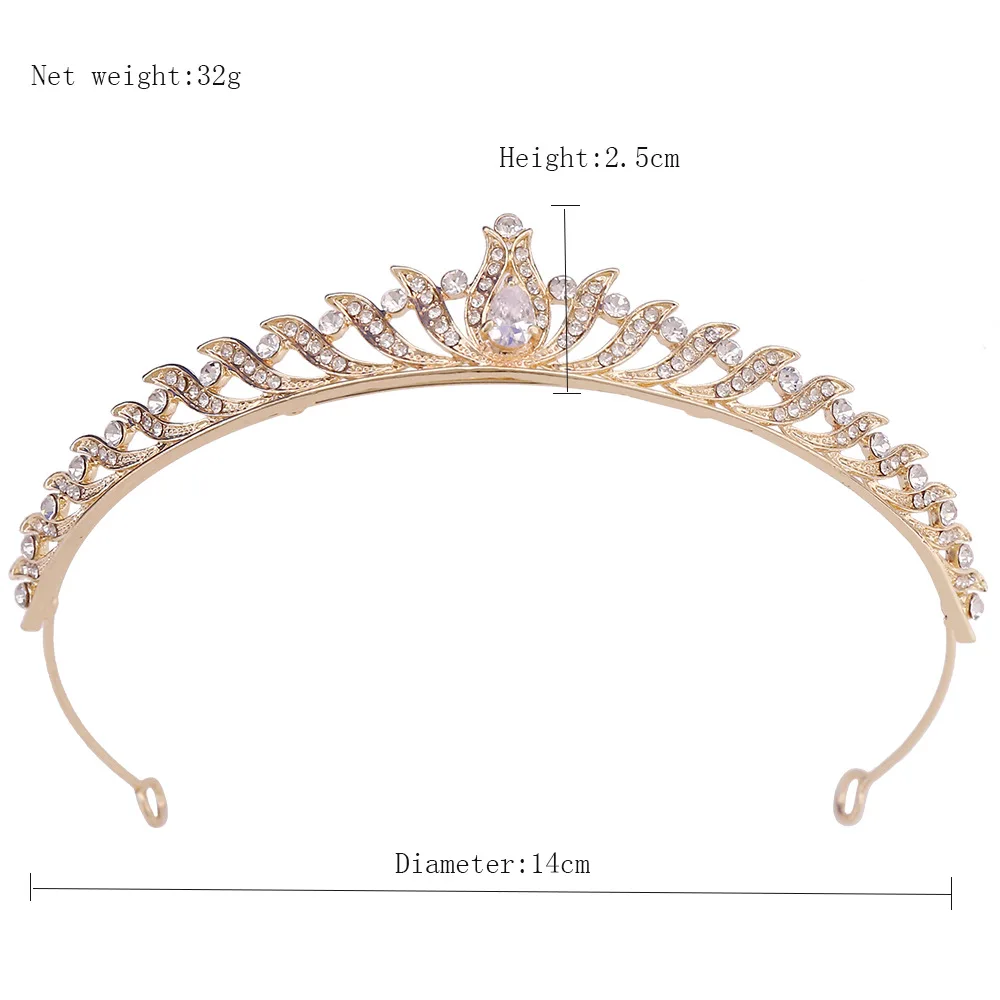 Korean style bride headdress small crown zirconia princess birthday crown children wedding tiara hair bands